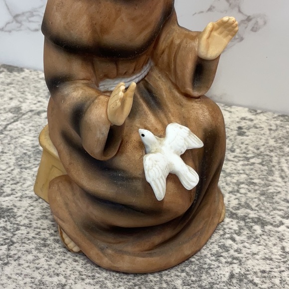 Vintage Sitting St. Francis of Assisi Catholic Sanmyro Japan Porcelain figurine - Picture 4 of 9